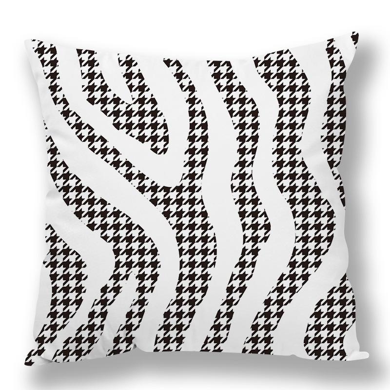 Abstract Houndstooth Geometric Pillow Cover Design Pillow Waist Premium Durable Quality Useful Practical Reliable