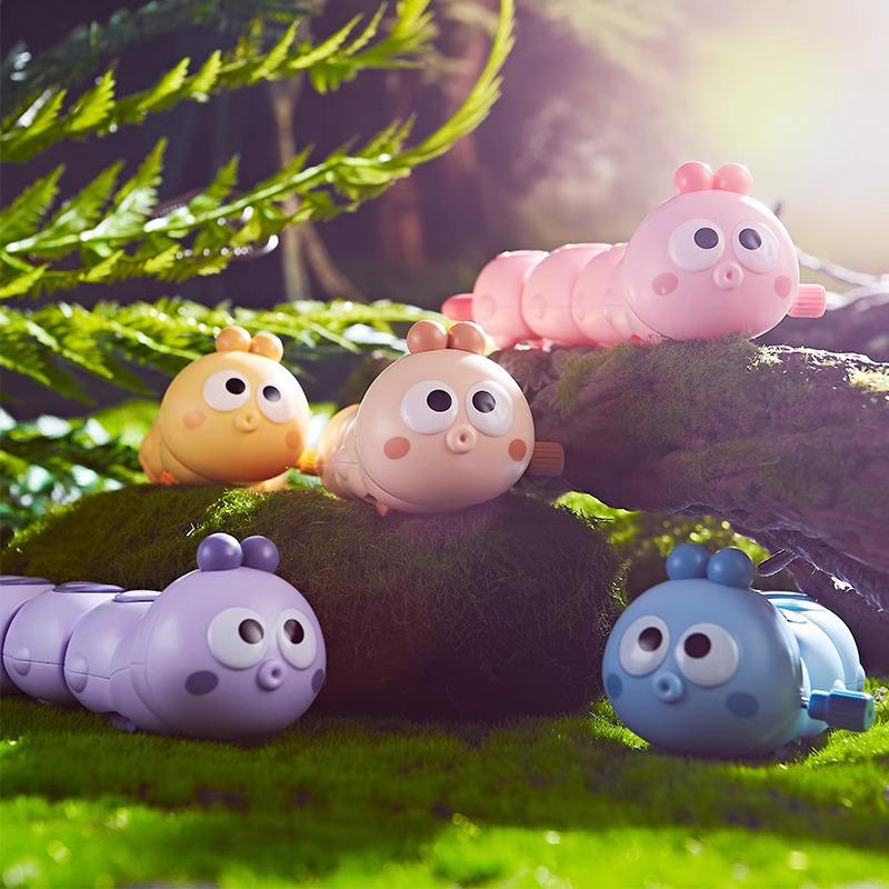 Clockwork Caterpillar Wind-up Toy for Toddlers: Crawling Educational Animal for Ages 1-2