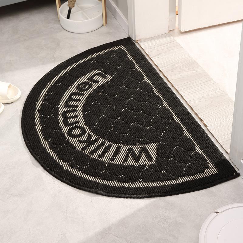 

Винтажный полукруглый коврик для удаления грязи и пыли для входной двери, износостойкий противоскользящий коврик из полипропилена для домашней двери 60x90cm