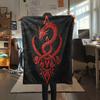 Dragon Symbols  Print Flannel Blanket, High quality Comfortable for All Seasons, Home Decor, Warmth and Comfort