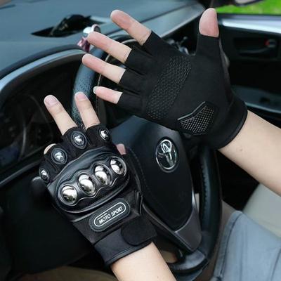 Motorcycle Half Finger Gloves Men's Motorcycle Fighting Boxing Fitness Outdoor Riding Off-road Rider Protection Gloves