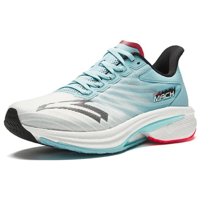 Anta MACH 4.0 Low Top Sprint Running Shoes Men's Papyrus White/Maca Blue/Black Sneakers 112415583-3