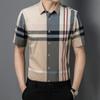 Letní nová pánská košile s krátkým rukávem Móda pro střední věk Nadměrná velikost Ležérní trendy košile Módní pánské oblečení