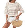 Women's Round Neck Pullover  Versatile,  Short-Sleeve T-Shirt