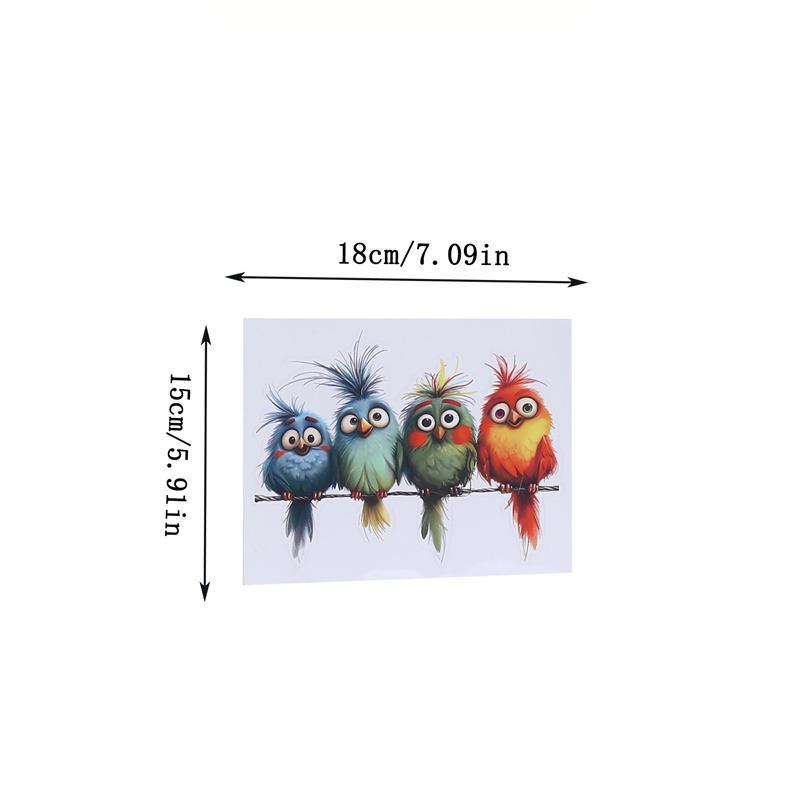 Animal Car Stickers Beautiful Vibrant Colorful Bird Vinyl Decals Cover Scratches for Auto Window Bumper Scooter Body Funny Bird