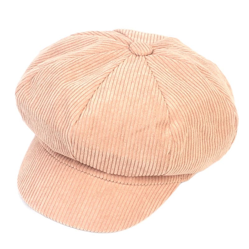 Universal Chemistry Corduroy Beige Banding Newsboy Cap