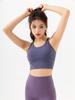 Women Padded Full Cup Yoga Bra Wire-Free Cross Back Sports Brassiere Beauty Back Shockproof Bralette Sexy Breathable Quick-Dry Fitness Underwear