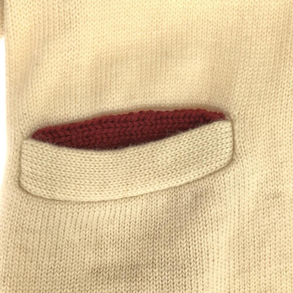 VINTAGE 40s 50s Lettered Long sleeve knit cardigan white Women Used