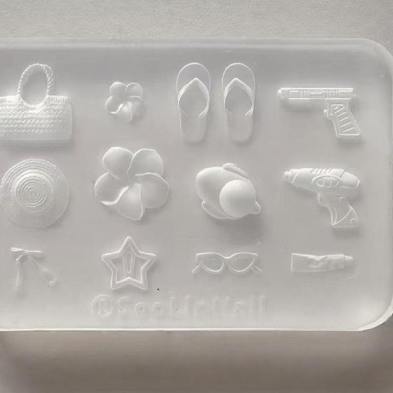 

3D Силиконовая Форма Декор для Маникюра Цветок Тапочки Шляпы Форма Для Ногтей Украшения Рукоделие Прозрачный Шаблон для Маникюра ONESIZE