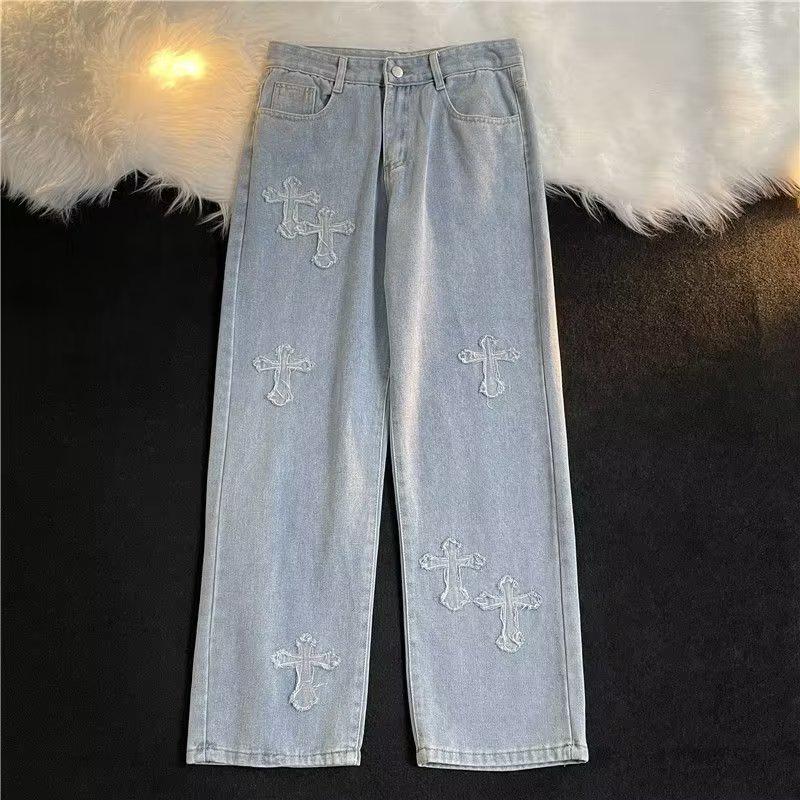 

Мужские джинсы High Street Retro с вышивкой в стиле хип-хоп - коллекция 2023 года 2XL синий