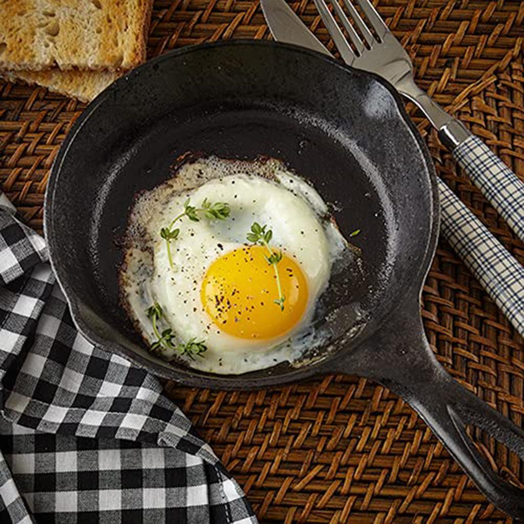 מחבת יציקה עם פיה לטפטוף, מתובלת מראש, בטוחה לתנור, כלי בישול לקמפינג, לשימוש פנימי וחיצוני