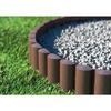 Palissade de jardin - cellfast - 10 pièces - 85 mm x 24 mm - forme arrondie ou droite - eco brun
