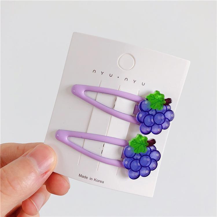 Korean Hot-Selling Acrylic Fruit Hair Clips for Girls: Watermelon  Pineapple BB Clips