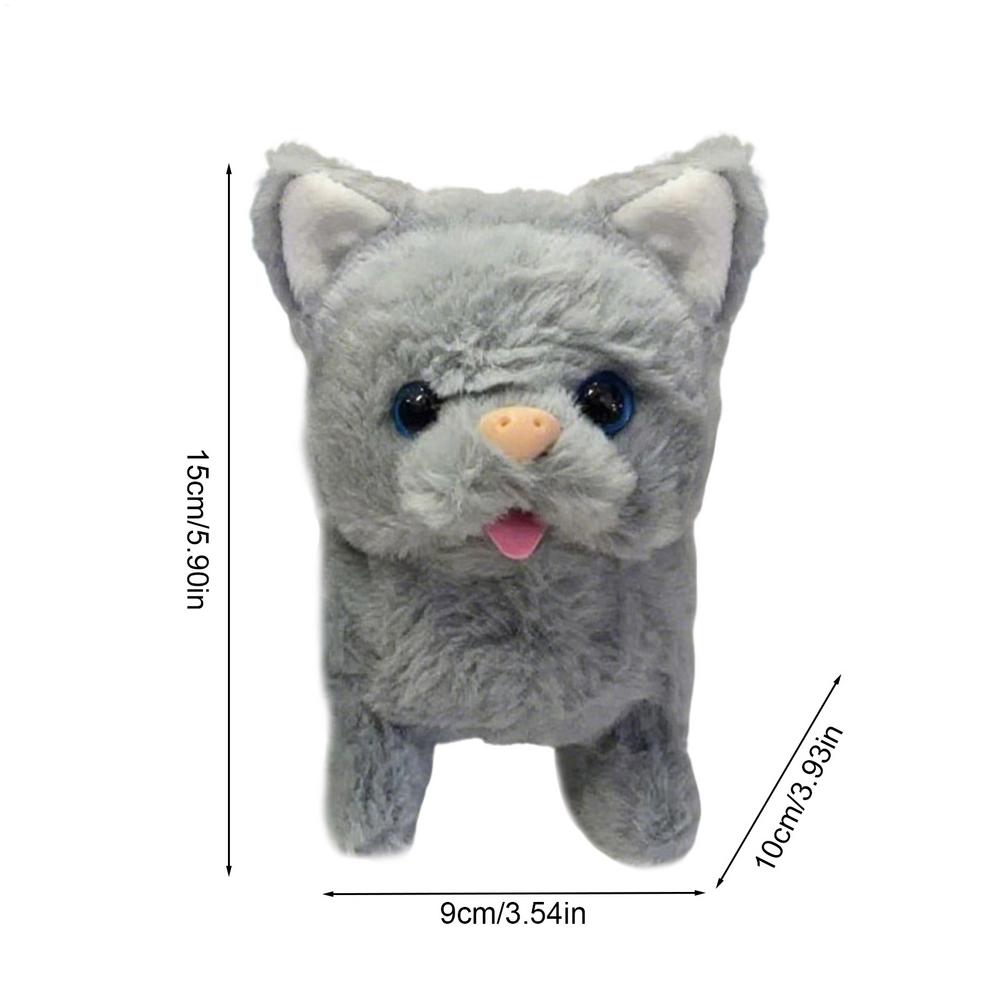 

Cat Robot Handmade Stuffed Animals Stuffed Robotic Smart Intelligent Simulation Toy for Kids Girls Seniors Home Indoor Use