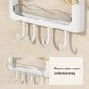 Storage Rack with Drip Tray for Pot Lids Cutting Boards Wall-mounted No Drilling Required Strong Adhesive Rack for Kitchen Organize