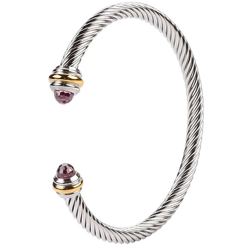 Popular Steel Wire Rope Collar Bracelet Adjustable Personalized Hip-hop Jewelry Europe and America Chic Bangle For Women KOFSAC