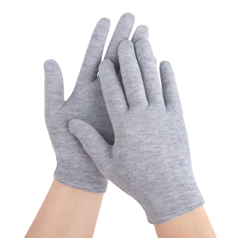Breathable Gray Cotton Gloves – Unisex Summer Style for Chores, Driving, and Cycling with Sun Protection and Sweat-Wicking Fabric