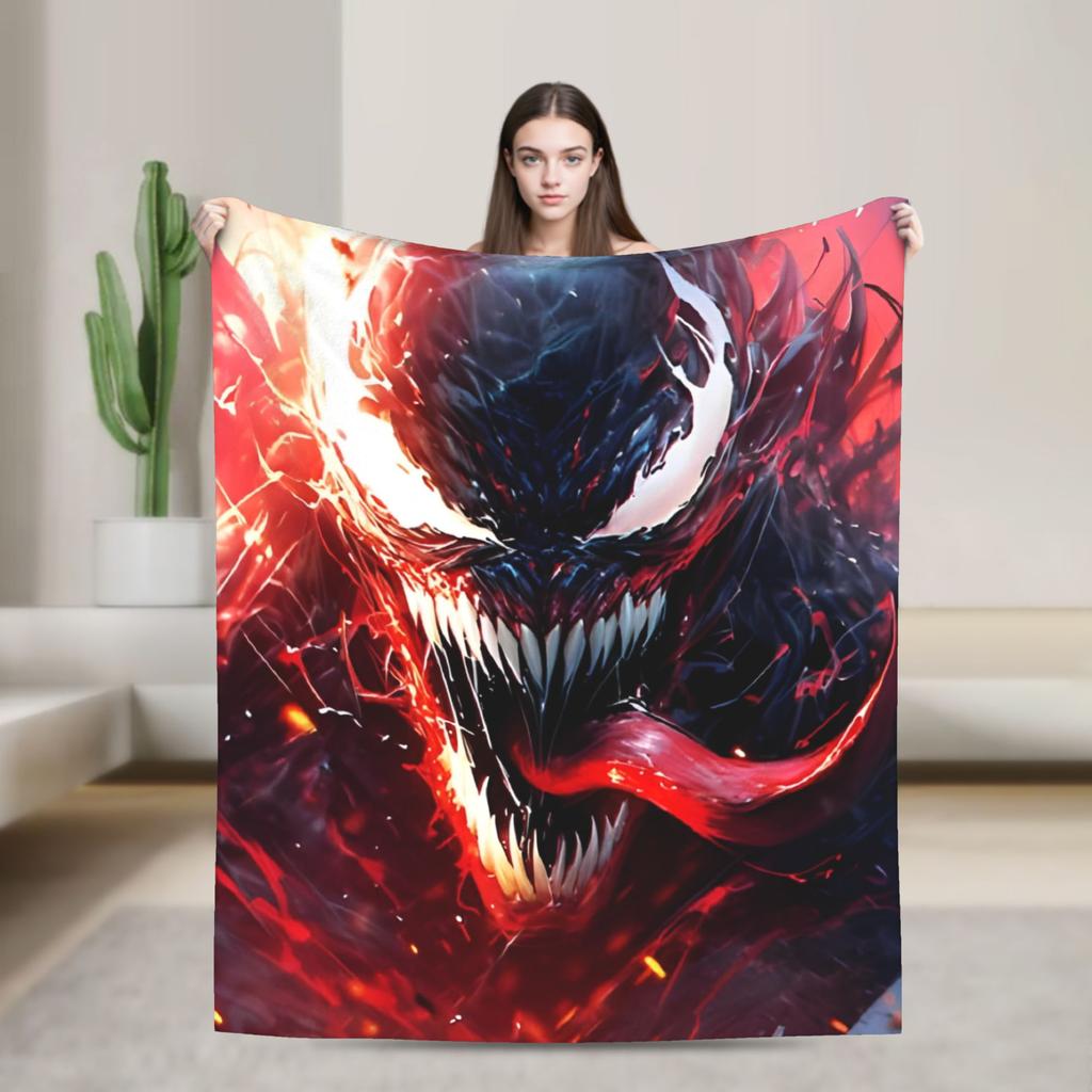 Venom Blanket Plush Awesome Soft Throw Blanket for Coverlet Decoration