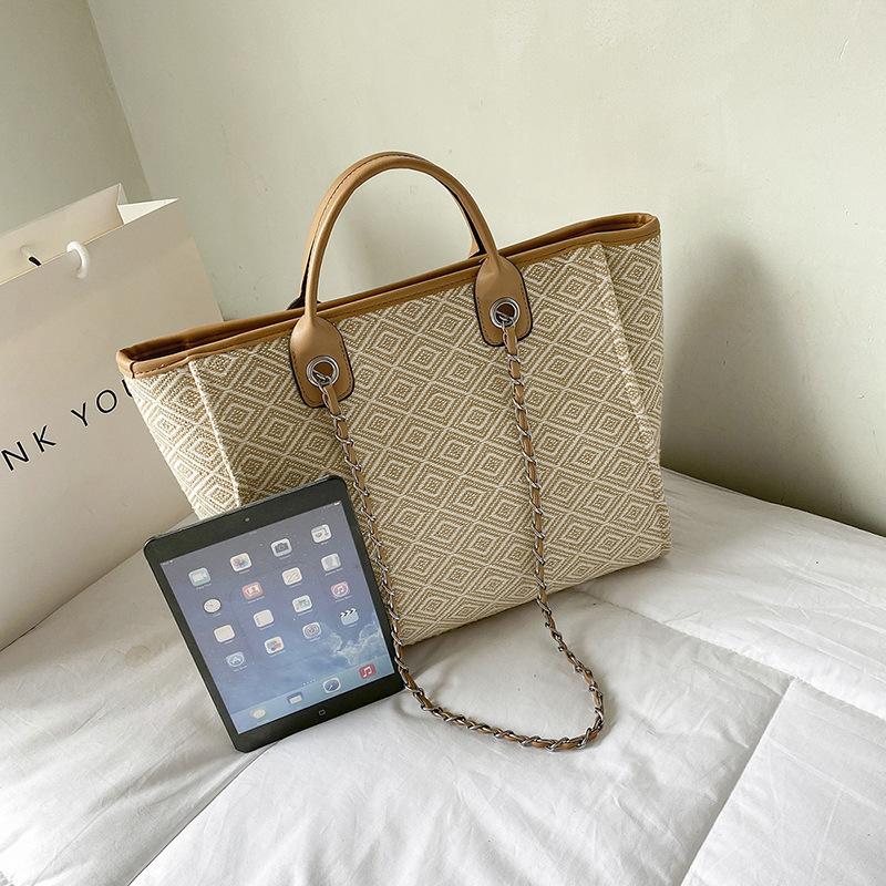 European and American Simple Women's Bag Ethnic Trend Chain Bucket Bag Shoulder Messenger Handbag