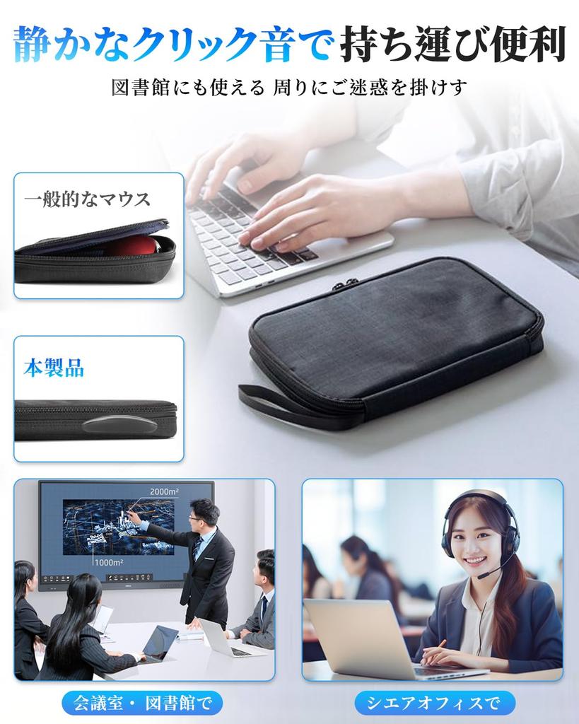 [2025 New Upgrade] Mucuru Wireless Mouse, Bluetooth 5.4, Quiet, Slim, Type-C, Rechargeable, 2.4GHz, 3-Level DPI Switching, Energy-Saving, Instant