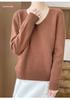 Women's V-Neck Thickened Wool Knit Sweater – 100% Pure Loose Fit