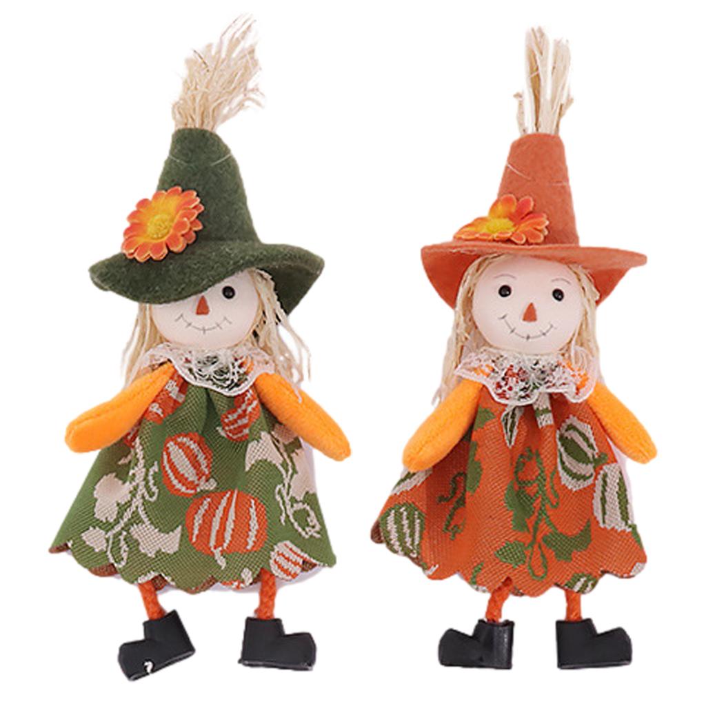Halloween Decoration Scarecrow Decor Autumn Harvest Festival Decoration Thanksgiving Doll Hanging Ornaments For Tree Wall Door