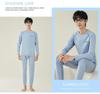 Men's Thermal Underwear Set - Youth Antibacterial Cotton Wool Sweater & Pants for Autumn/Winter