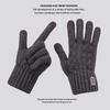 Men Thermal Gloves Winter Touchscreen Fleece Lined Thick Cold Proof Warm Wool Knitted Gloves