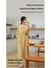 2025 Autumn Women's Soft Breathable Cotton Gauze Long Dress - Casual Home & Nightwear