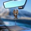 Car Angel Ornament Acrylic Flat Hanging Decor with Lanyard Reusable Holiday Pendant for Rearview Mirror Window Wall Tree Gift Decoration