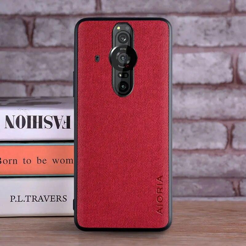 Pouzdro pro Sony Xperia Pro I Pro-I 1 coque Luxusní textilní Kožený skin měkký kryt na telefon pro sony xperia pro i pouzdro funda capa