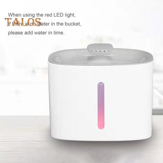 3L Automatischer Haustier-Wasserbrunnen Leiser Hunde-Wasserspender mit LED-Licht und Wasserstandsfenster Haustier-Trinknapf für Hunde und Katzen