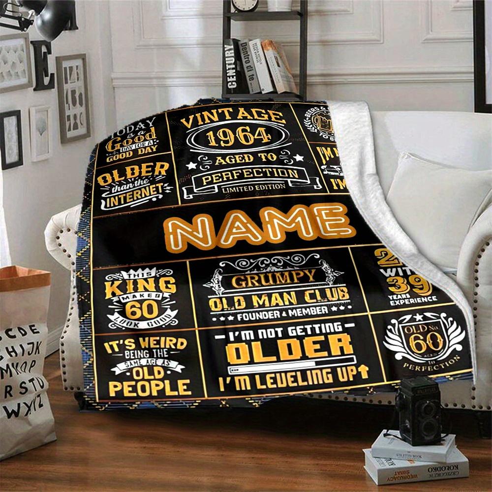 Vintage 1964 Birthday Home Blankets Comfortable Soft Lightweight Multiseason Blanket For Picnic Sofa Office Bed Living Room Suitable As Gifts For