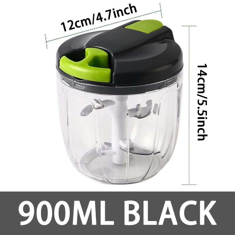 Kitchen 500ml/900ml Onion Vegetable Garlic Cutter Manual Food Processor Chopper Multi-Function Mincer for Carrots Peppers Fruits