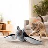 Giocattoli Interattivi per Gatti a Forma di Pipistrello Ricaricabili USB Ali Fluttuanti Non Volanti Giocattoli per Gatti Regalo Creativo di Halloween Pipistrello Cinguettante Giocattolo