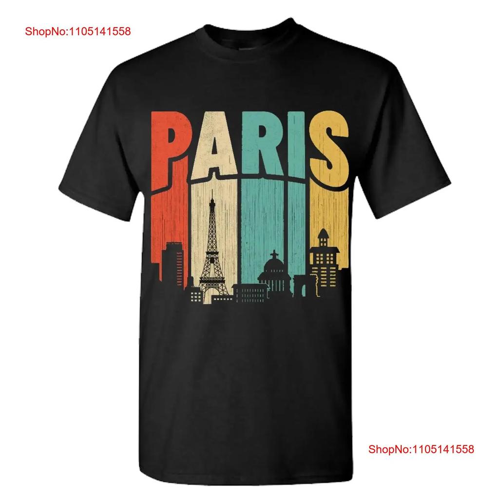 Paris Style T Shirt Eiffel Tower Beautiful Te Vintage Slightly Homme Stylish Top For Everyday Wear Streetwear