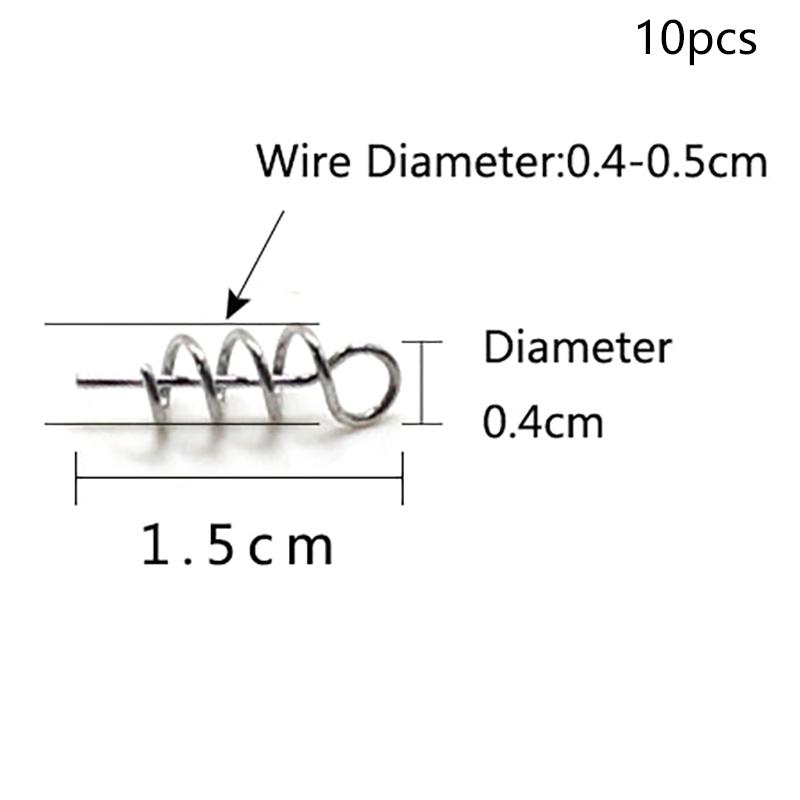 

10 шт. пружинный стопорный штифт, крючок для кривошипа, рыболовный коннектор, нержавеющая сталь, вращающееся крепление, фурнитура для мягкой приманки Luia 1.5cm
