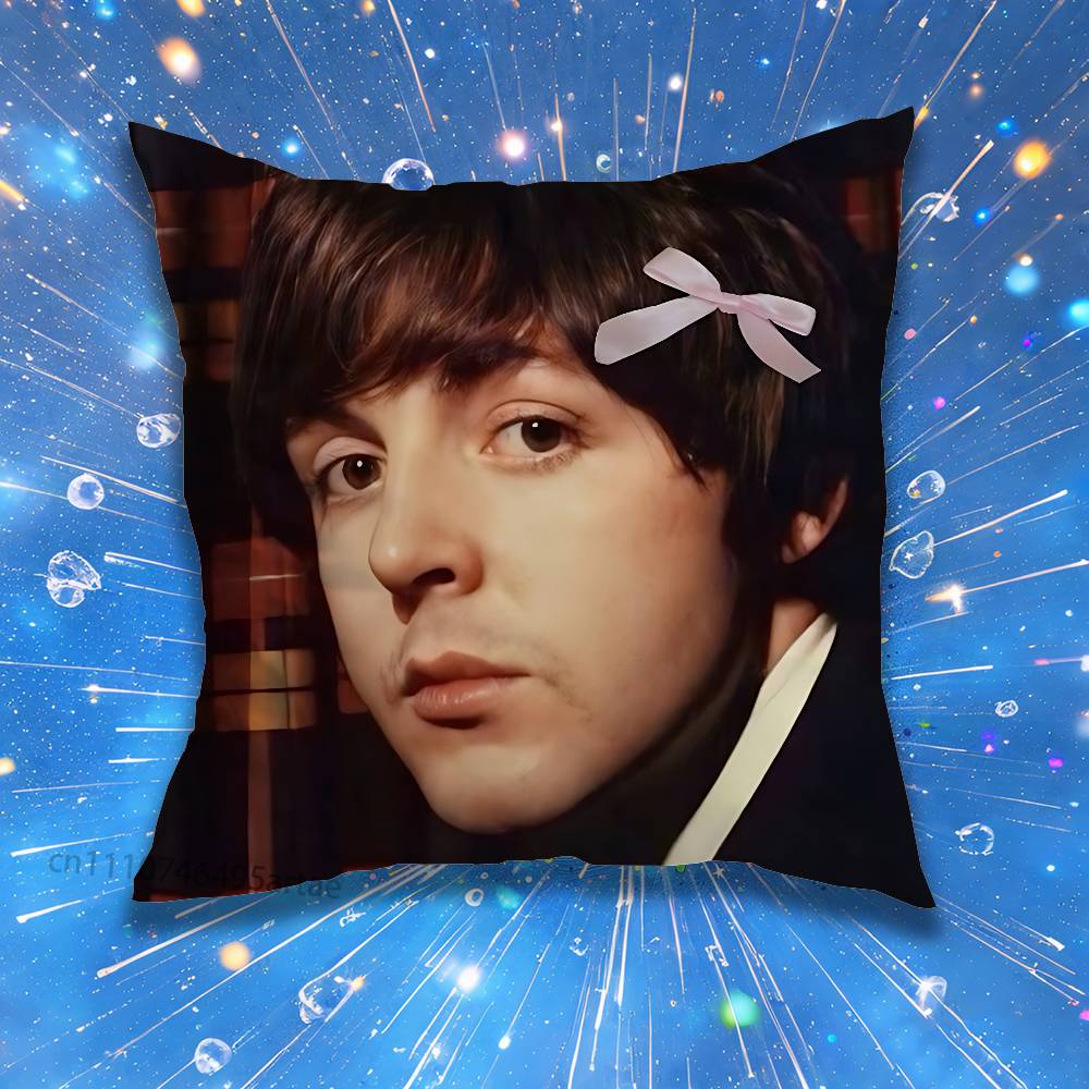 P-Paul M-McCartneyS Pillow Case Living Room Sofa Cushion Cover Suitable For Home Bedroom Room Decoration