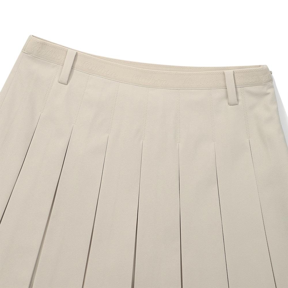 MALBON GOLF Double Pleated Skirt Beige (Woman)