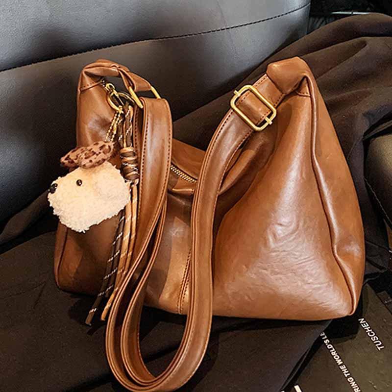 Large-capacity Retro Commuter Single-shoulder Underarm Bag, Fashionable Tote Bag, High-end Crossbody Bag Casually