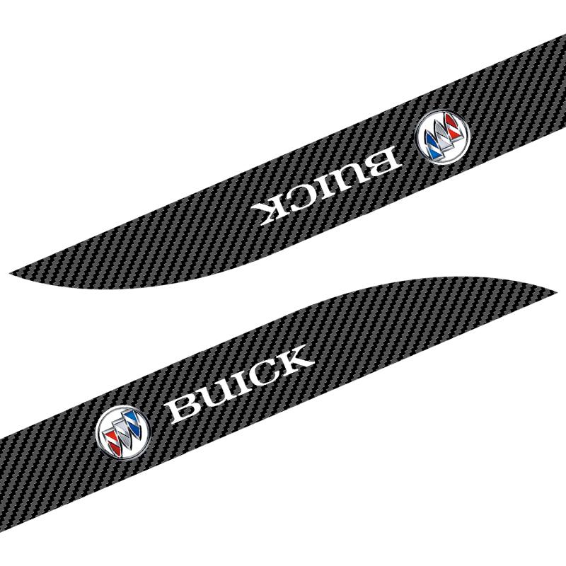 2Pcs Carbon Car Door Side Skirt Sill Stripe Sticker Anti-scratch Refit Stickers For Buick Regal GS GL6 Avenir Lacrosse Riviera Envision Lesabre Velite