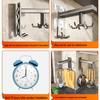 Wall-Mounted Rotating Hook & Storage Rack for Kitchen Utensils - Punch-Free Installation