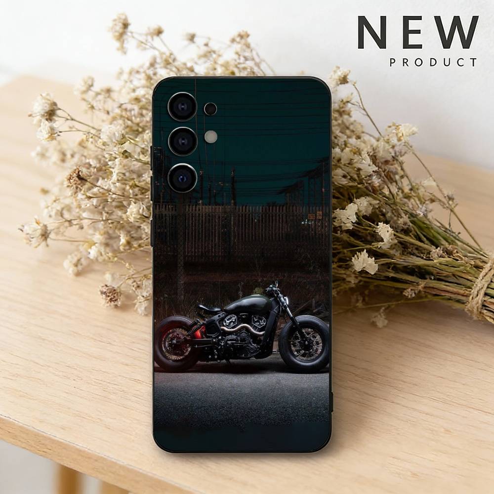 

motorcycle scout Phone Case For Samsung S26,25,24,23,22,21,20,30,Ultra,Plus,Fe,Lite Black Shell Samsung S22ULTRA5G
