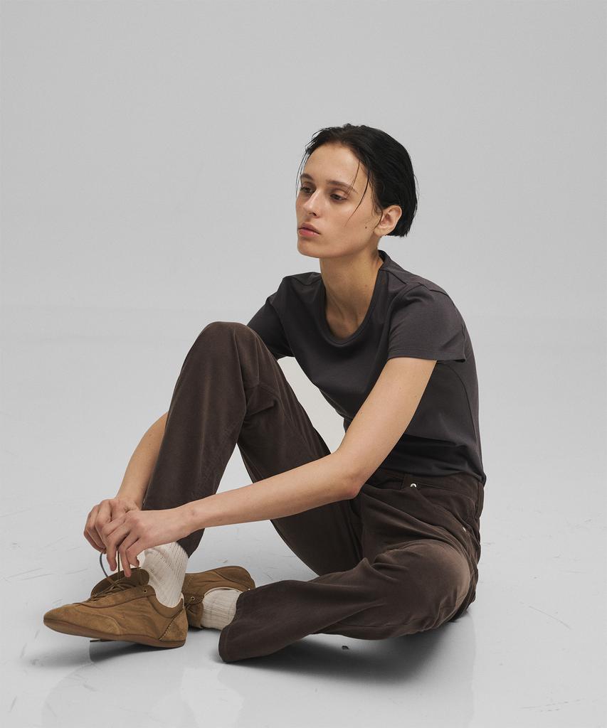 ANOTHER OFFICE WOMEN W. Stretch Slimfit Tee (Charcoal)
