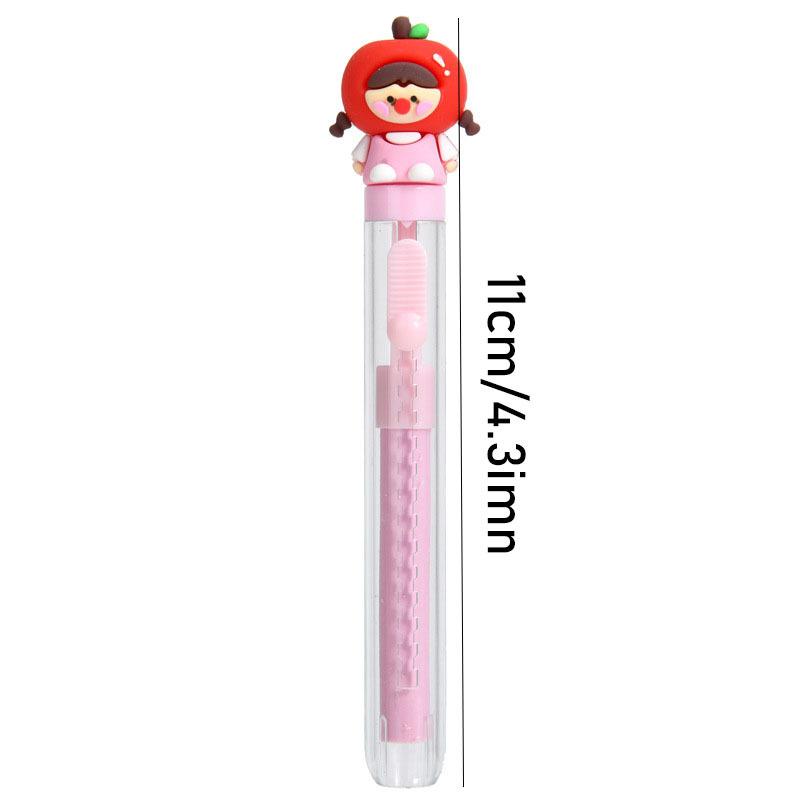 1pc Cartoon Creative Design Push-pull Eraser, Student Correction Tools School Drawing Writing Erase Supplies Party Gifts, Clean Wipe No Trace, Quick