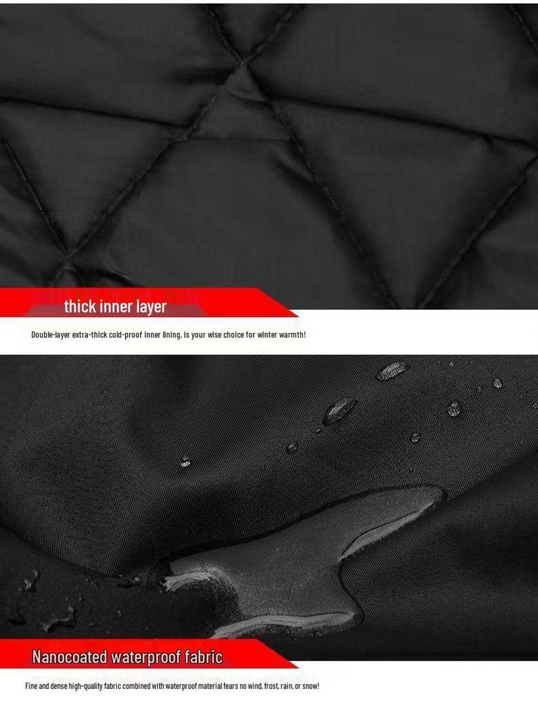 Men's Thickened Cold-Proof Cotton-Padded Military Overcoat – Mid-Length, Multifunctional Workwear Jacket for Labor Protection