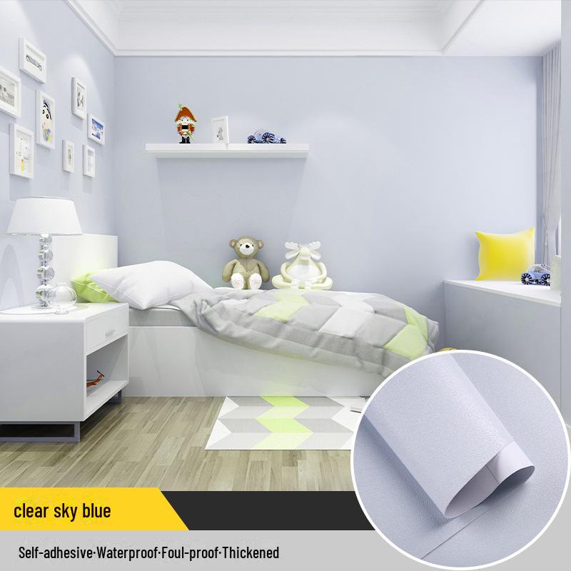 Self-Adhesive Solid Color PVC Wallpaper for Bedroom and Home Décor