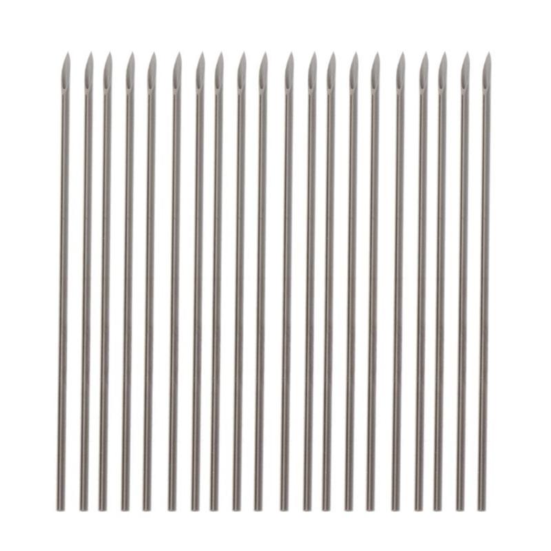 20Pcs/set Stainless Steel Body Piercing Needle 12G/13G/14G/15G/16G/17G/18G/19G/20G Hollow Mixed Piercing Needle Tool