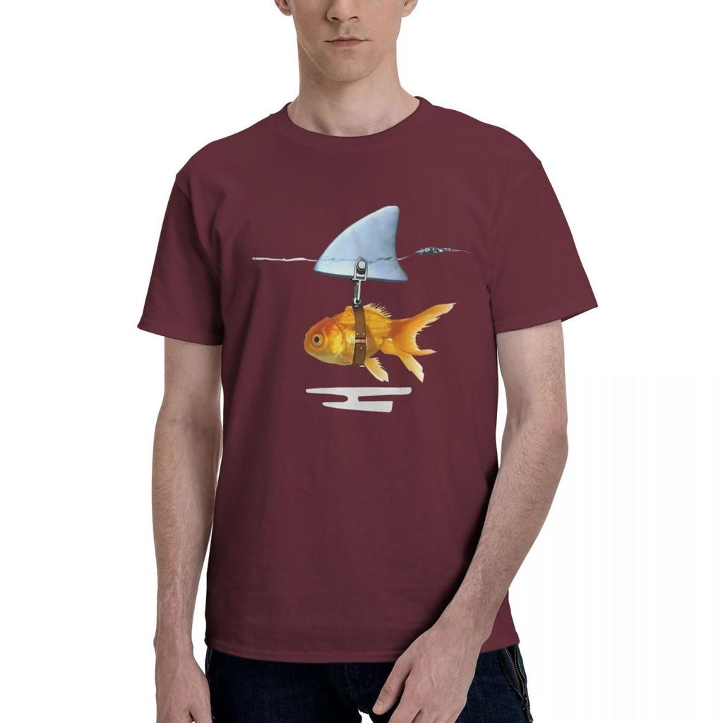 Goldfish And Shark 100 Cotton Casual Breathable Confortable Tops Mens Clothing Deals Mens Gifts
