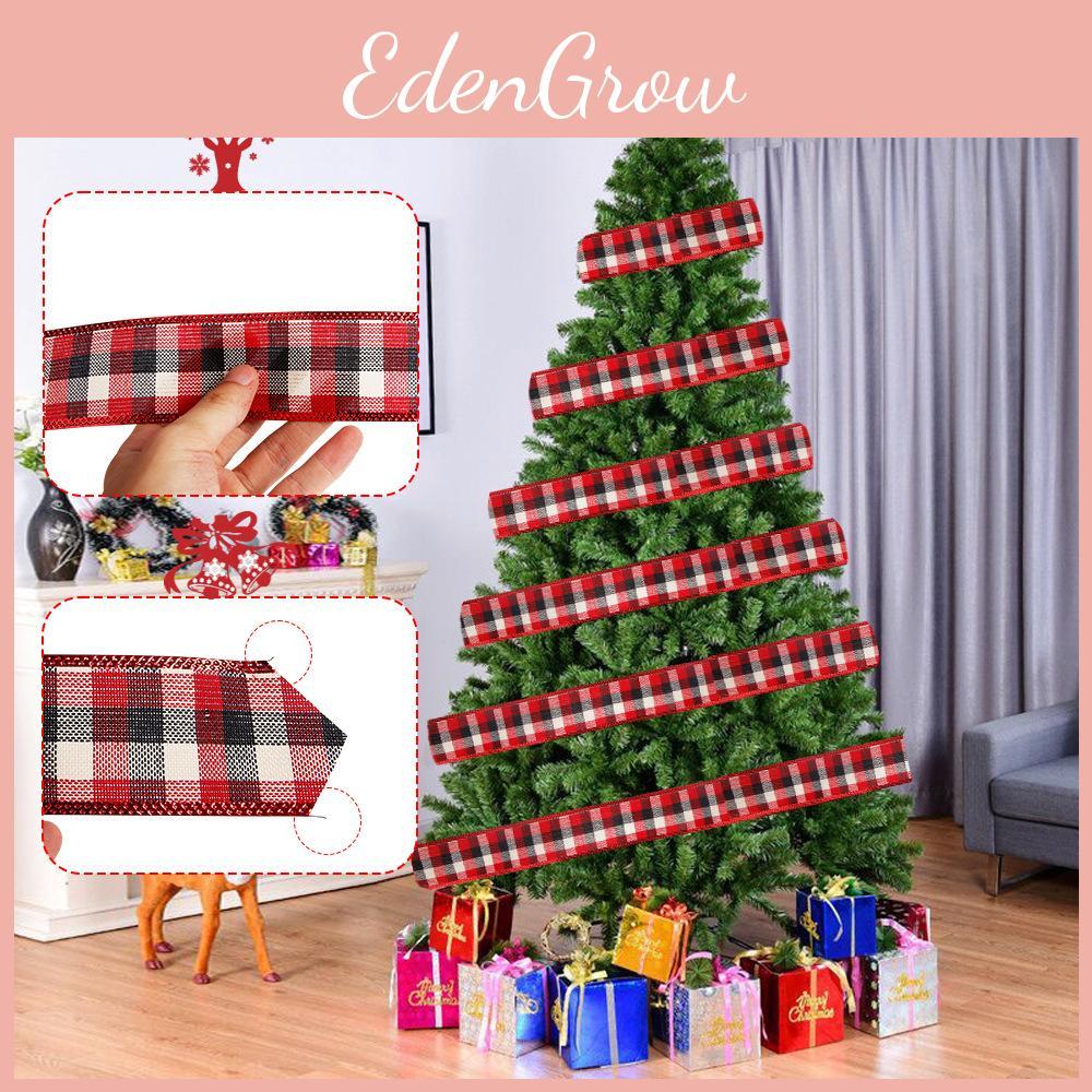 Festive Scottish Plaid Christmas Ribbon 2m Fabric For Classy Holiday Decor